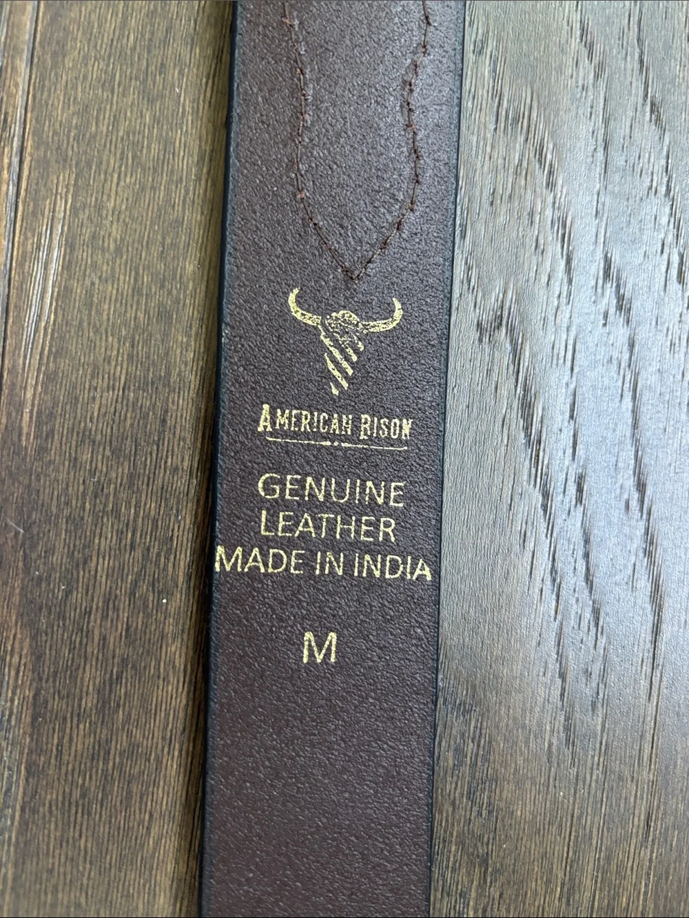 American Bison Genuine Leather,hair hide/leopard print,bronze/brass,Western